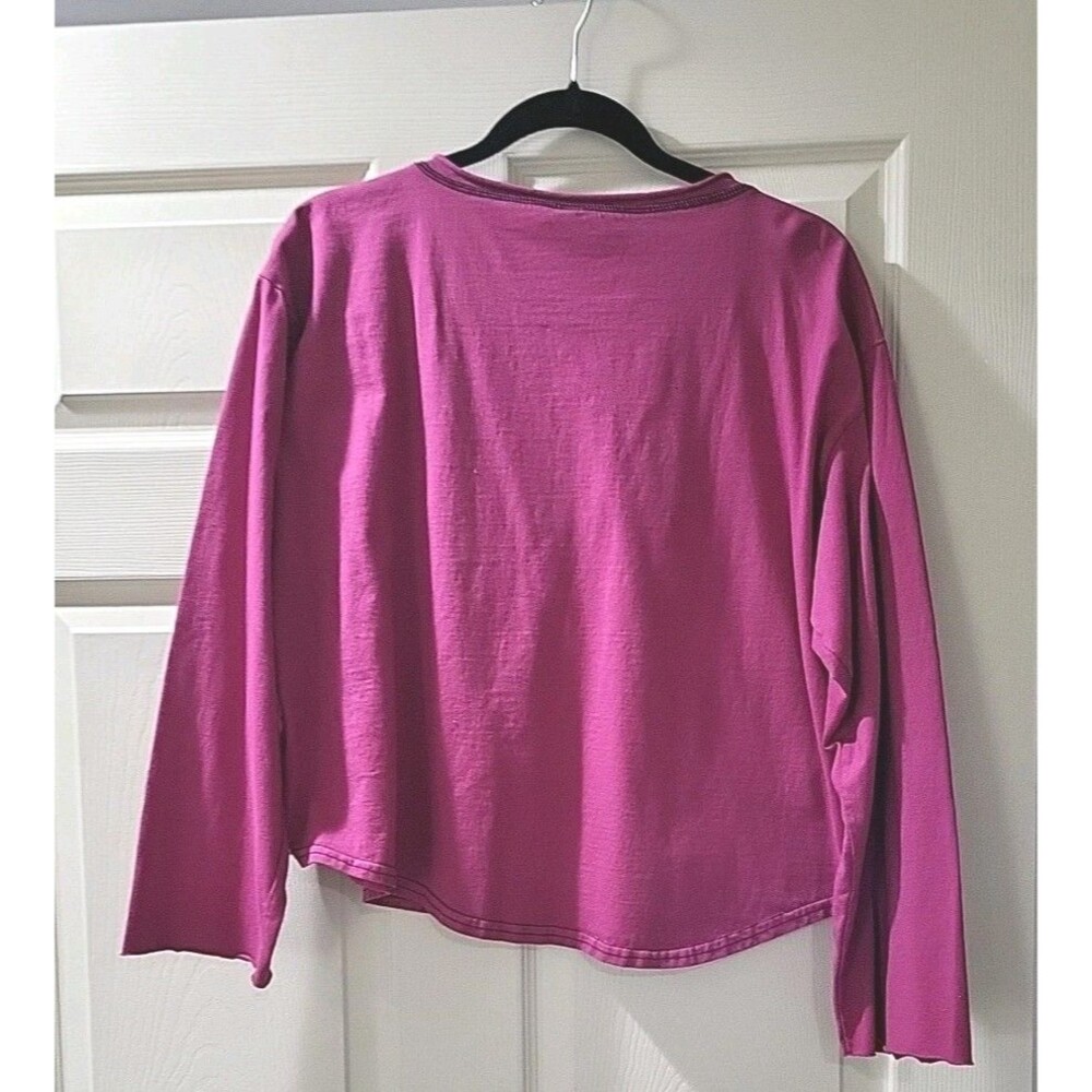 Cynthia Ashby Raspberry Wave 1 Top NWT - Picture 4 of 5